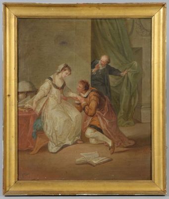 une image représentant un tableau où l'on voit une femme en train de peigner les cheveux d'une autre femme