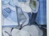 an image of a painting of a woman sitting on a chair