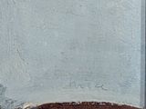an image of a painting of a cat sitting on a ledge