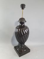 Pied de lampe balustre à côtes torses en composition imitati… (photo 3)