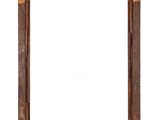 an old wooden picture frame with a white background