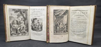 an open book with a picture of a man and a woman on it