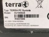 a label on the back of a car that says terra pc system