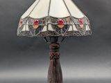 a lamp that is sitting on top of a table