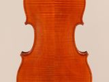 an old violin with a wooden back and a long neck