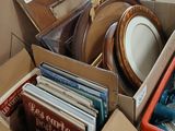 a box full of assorted items sitting on a table