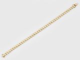 un bracelet en chaîne d'or à maillons ronds et muni d'un fermoir