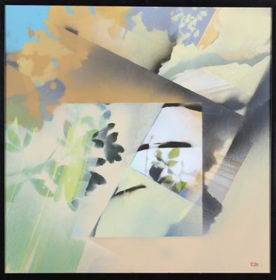 an image of a painting of flowers and a picture of a bird