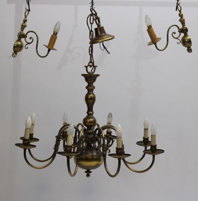 an image of a chandelier with five lights hanging from the ceiling