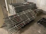 a pile of steel rods in a warehouse area