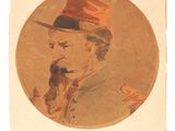 portrait of a man with a hat and a pipe smoking a pipe