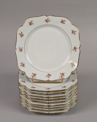 five plates stacked on top of each other on a table