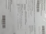 a receipt with a barcode on it sitting on a table
