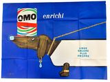 an image of a poster with a dog on a leash and a can of enrichi