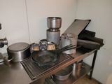 an image of a kitchen with pots and pans on a table