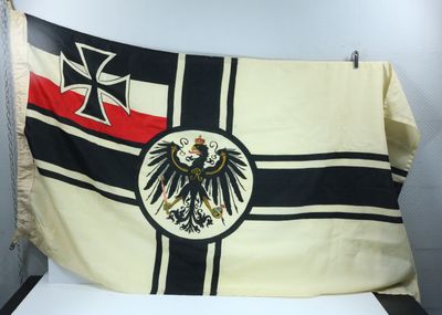 flag of the german empire with eagle and cross on it