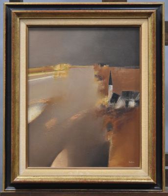 une image représentant un tableau d'une maison sur une plage