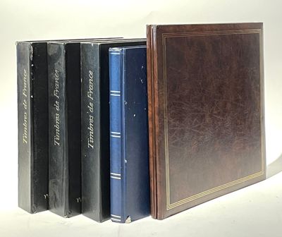 1 sac avec 3 albums + 1 classeur, collection de France en Ne…