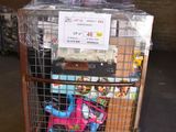 a cart that has a bunch of items in it