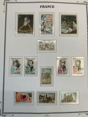 a picture of a picture of a collection of stamps in a frame