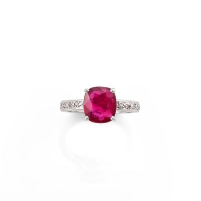 a ruby and diamond ring