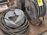 a table with a bunch of wires on it