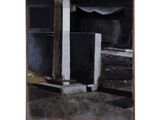 une image représentant une peinture d'une photo en noir et blanc d'une cuisine