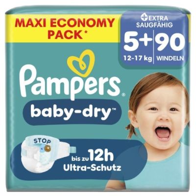 7 / Couches bébé taille 5+ 12-17 kg - PAMPERS - Baby-D…