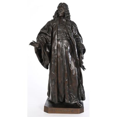 IMPORTANT SUJET en bronze à patine brune représentant le Cha… - Photo 1