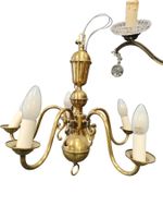 Lustre de style hollandais en laiton éclairant à 5 lumières. (photo 3)