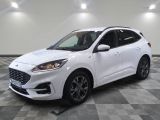 a white ford kuga parked on a checkered floor