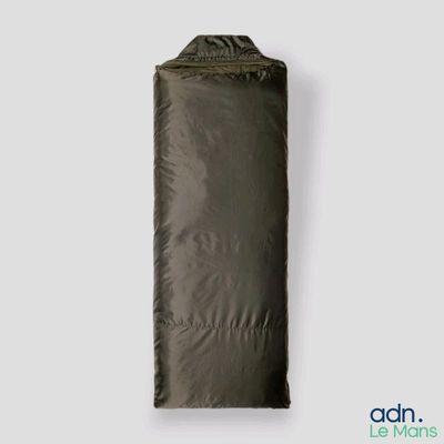 a close up of a sleeping bag on a white background