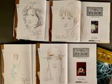 sketches of a woman in a cowboy hat and a man in a cowboy hat and a woman in a cowboy hat and a man in a cowboy hat