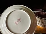 a stack of plates sitting on top of a table