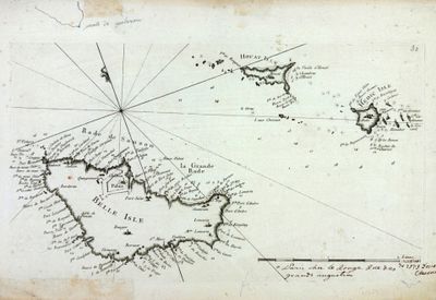 an old map of the island of st john in the middle of the ocean