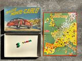 a box with a game on it and a card game on the table