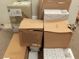 many boxes stacked on top of each other on a pallet
