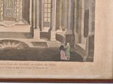 a picture of a drawing of a building with people in it