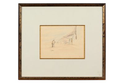 une image représentant un dessin d'un homme et d'une femme marchant dans la neige