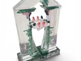crystal figurine of a man and a woman in a house