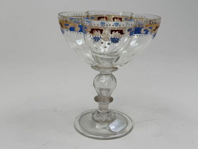 an image of a glass goblet sitting on a table
