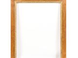 a wooden picture frame with a white background