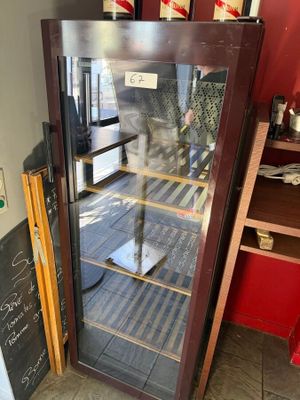 a glass door that is open in a room