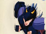 cellule d'animation représentant une femme avec des cornes et une cape