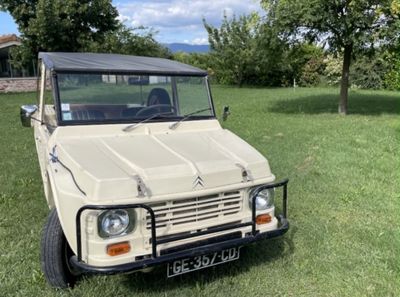 un camion blanc garé dans l'herbe