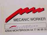 a sign that says mechanic worker on the side of a truck
