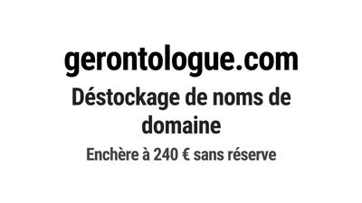 Nom de domaine gerontologue.com.