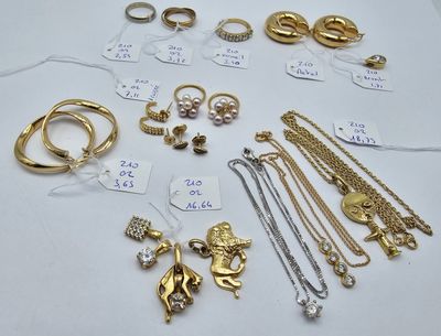 de nombreux types de bijoux sont exposés sur la table