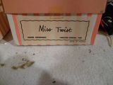 a box with a label on it sitting on the floor