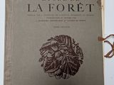 un vieux livre à la couverture marron posé sur une surface blanche